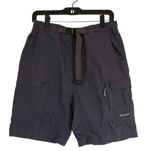 Columbia GRT Mens Nylon Blend Short Gray 6 Pockets‎ Hiking Fishing Size Small